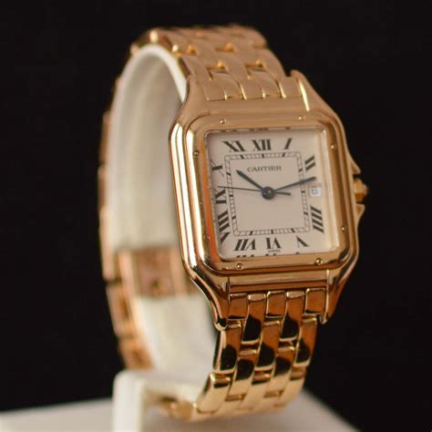 cartier gold watxh|cartier 18k gold watch models.